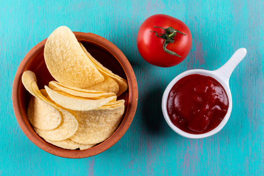 Chips and salsa on a table