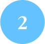 White number two inside of a blue circle.