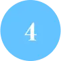 White number four inside of a blue circle.