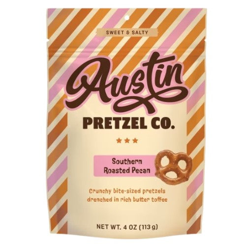 Southern Roasted Pecan Austin Pretzels Co. 4oz.