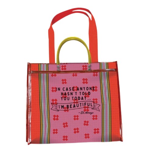 El Arroyo I'M BEAUTIFUL beach tote