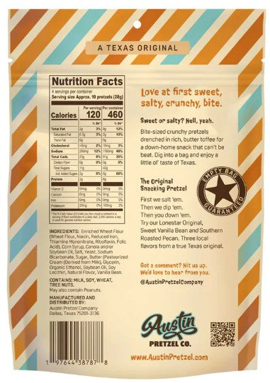 Sweet Vanilla Bean Austin Pretzels Co. 4oz.