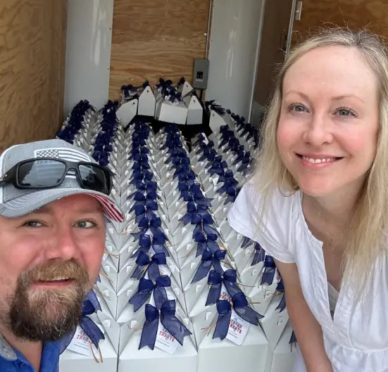 Selfie of Rachel and David, owners of Texas Treats.