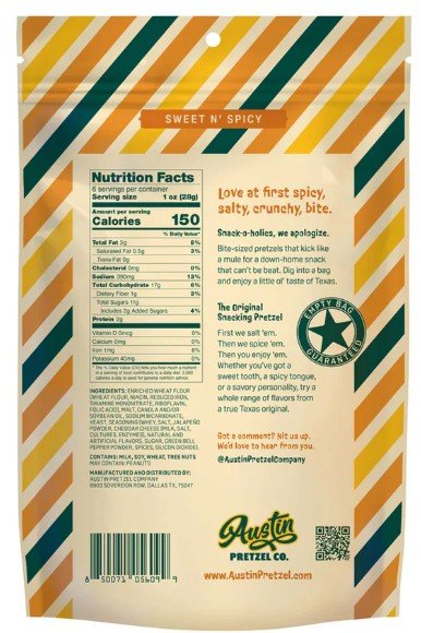 Jalapeño Queso Austin Pretzels Co. 6oz. - Texas Treats