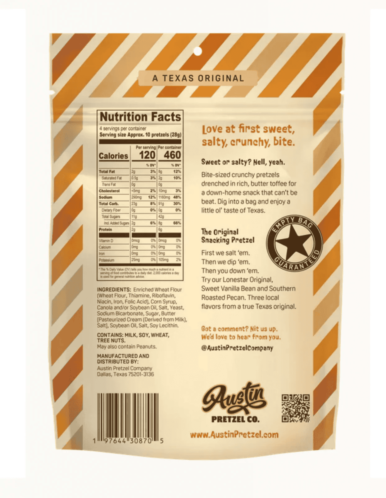 Lonestar Original Austin Pretzels Co. 4oz. - Texas Treats