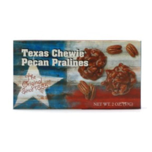 Texas flag chewie pecan pralines candy with milk and soy