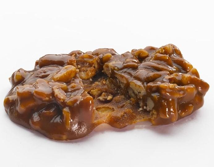 Close-up of a Lammes Chewie Praline.