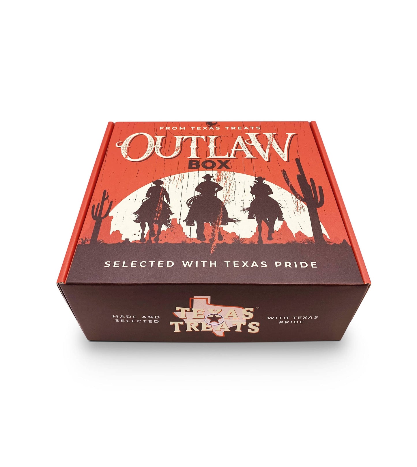 Texas Treats' Outlaw gift box, available for custom corporate gifting and personal gifts.