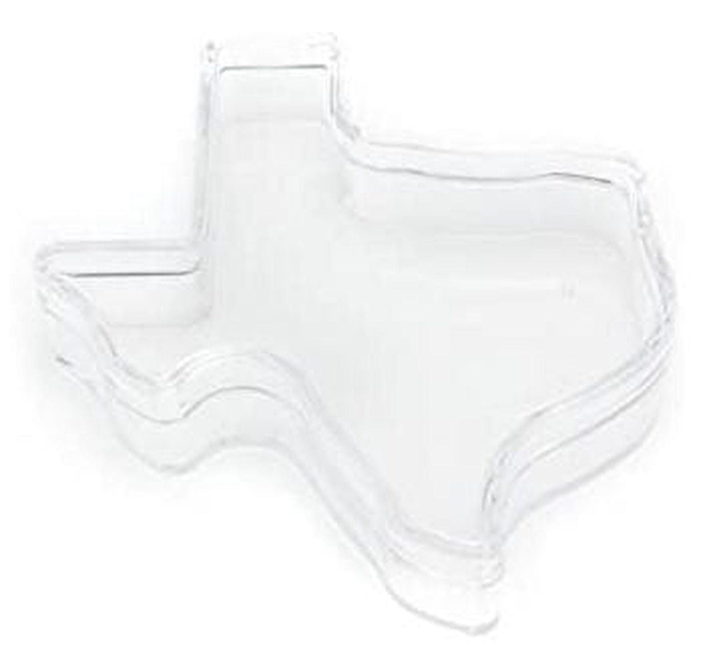 Texas Shaped Plastic Container 6.5 x 6.5 x 1.75 - Texas Treats