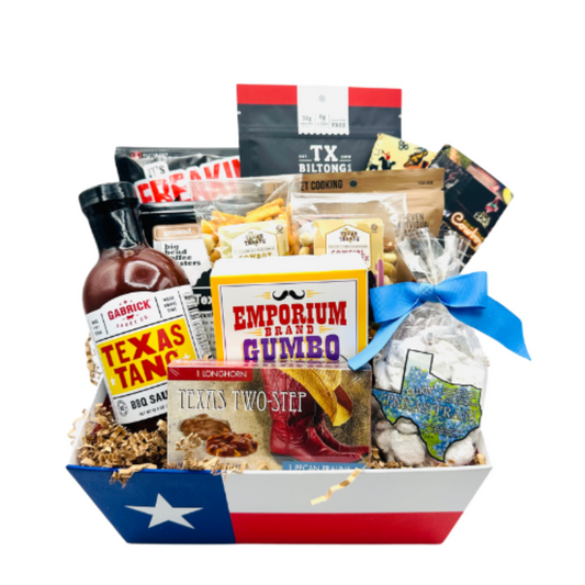 The All Around Texas custom gift basket configuration.