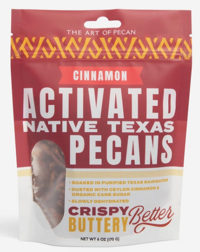 Cinnamon Activated Native Texas Pecans 6oz.