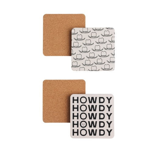 Cowboy Hats & Howdy Coaster Set of 4