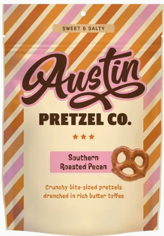 Southern Roasted Pecan Austin Pretzels Co. 4oz.