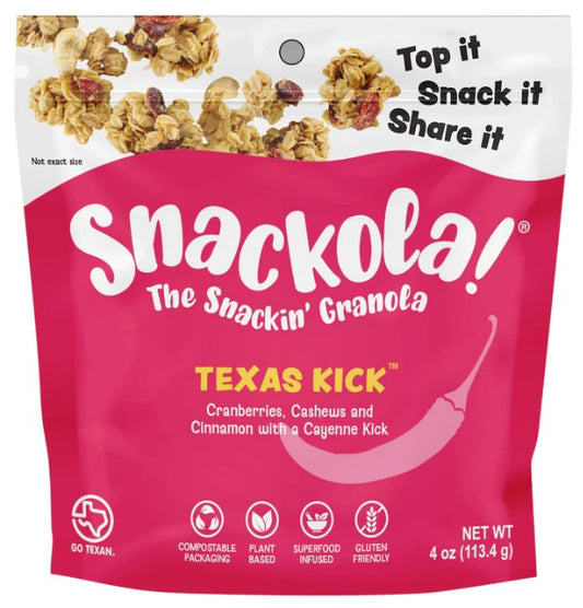 Texas Kick Snackola Granola 4oz.