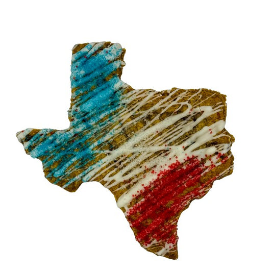 Texas Shaped Chocolate Chip Oatmeal Cookie
