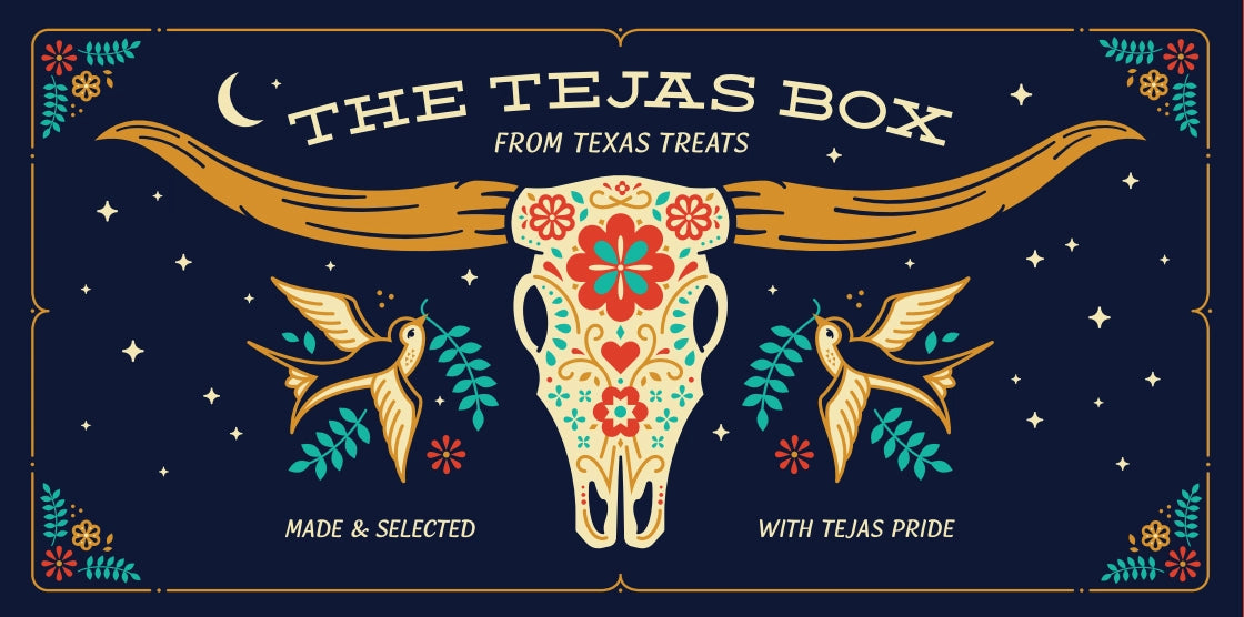 Photo of Texas Treats' largest custom gift box, Tejas.