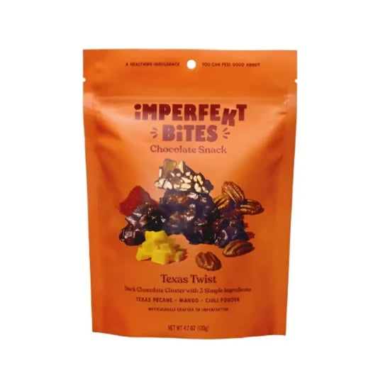 Imperfekt Bites chocolate snack with pecans and mangoes – include in a custom gift box today.