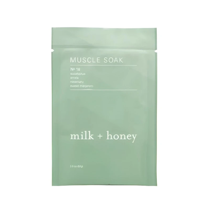 milk + honey eucalyptus, arnica, and rosemary bath soak – include this in a custom gift box today.