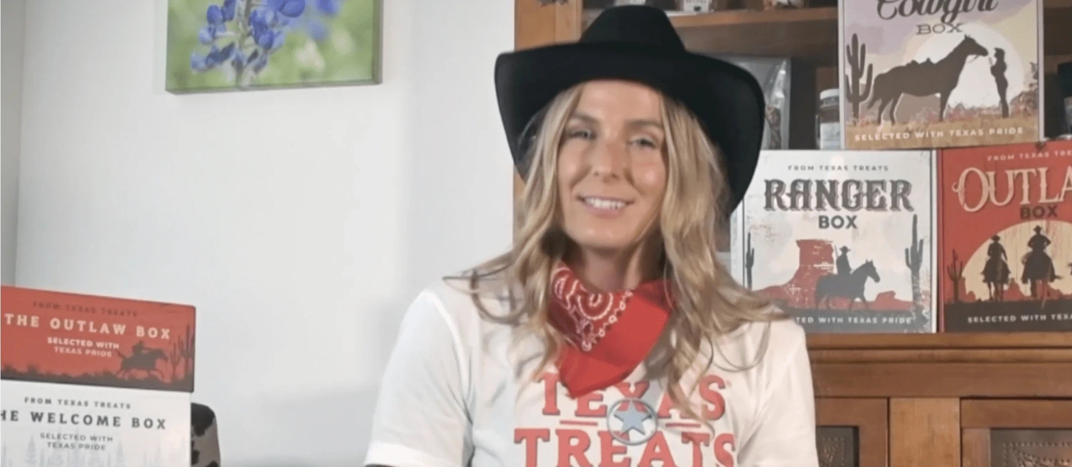 Load video: Introduction video to Texas Treats, a gift shop that specializes in custom gift boxes and baskets