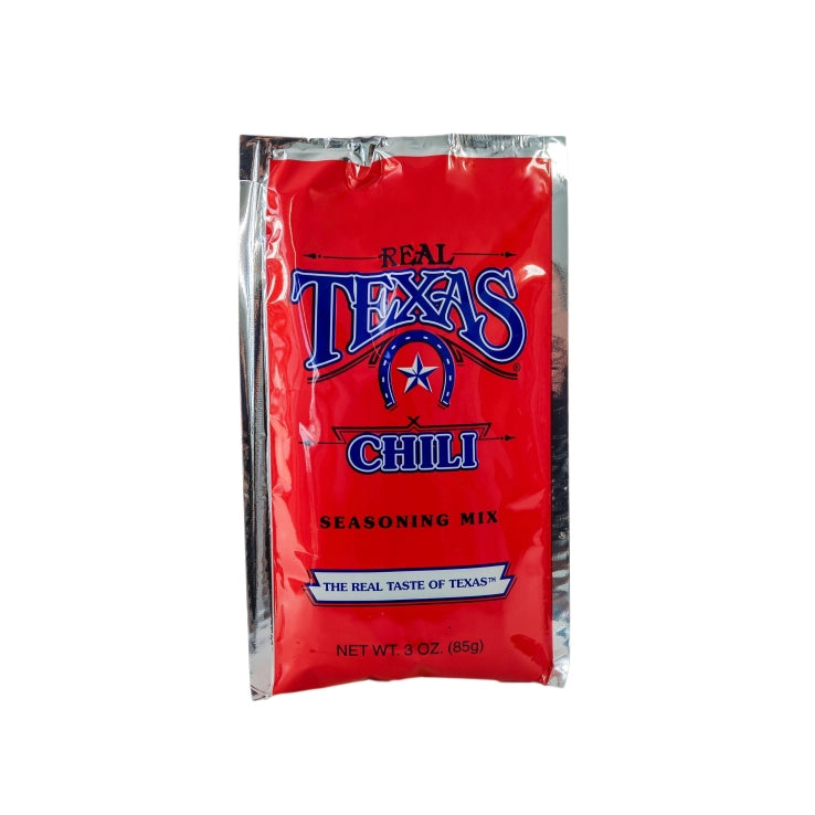 Package of Real Texas chili mix – add it to a custom gift box today.