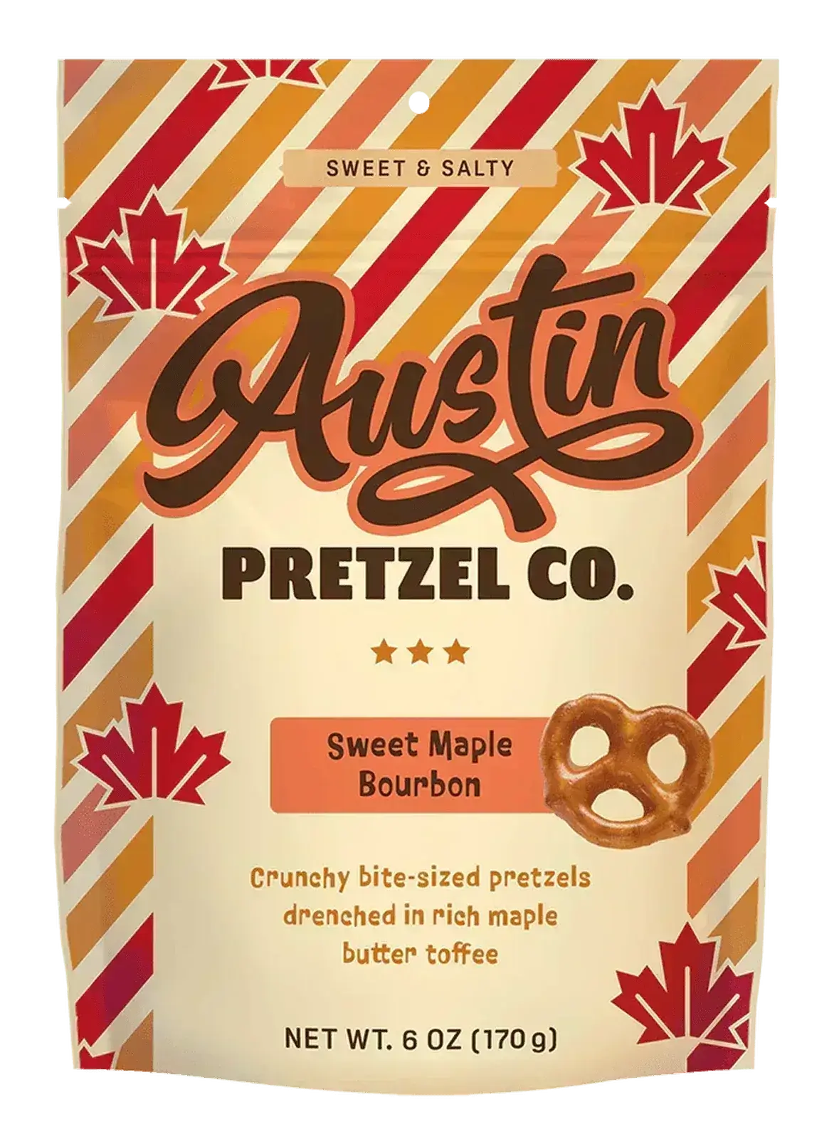 Sweet Maple Bourbon Pretzels Co. 6oz. - Texas Treats