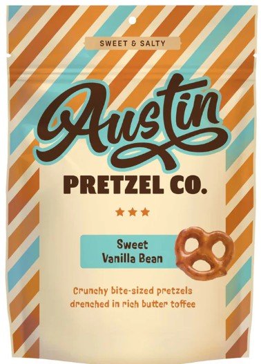 Sweet Vanilla Bean Austin Pretzels Co. 4oz. - Texas Treats
