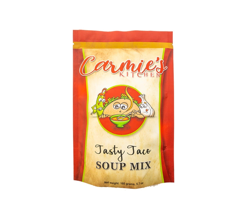 Carmies taco soup mix packet – include in a custom gift box today.