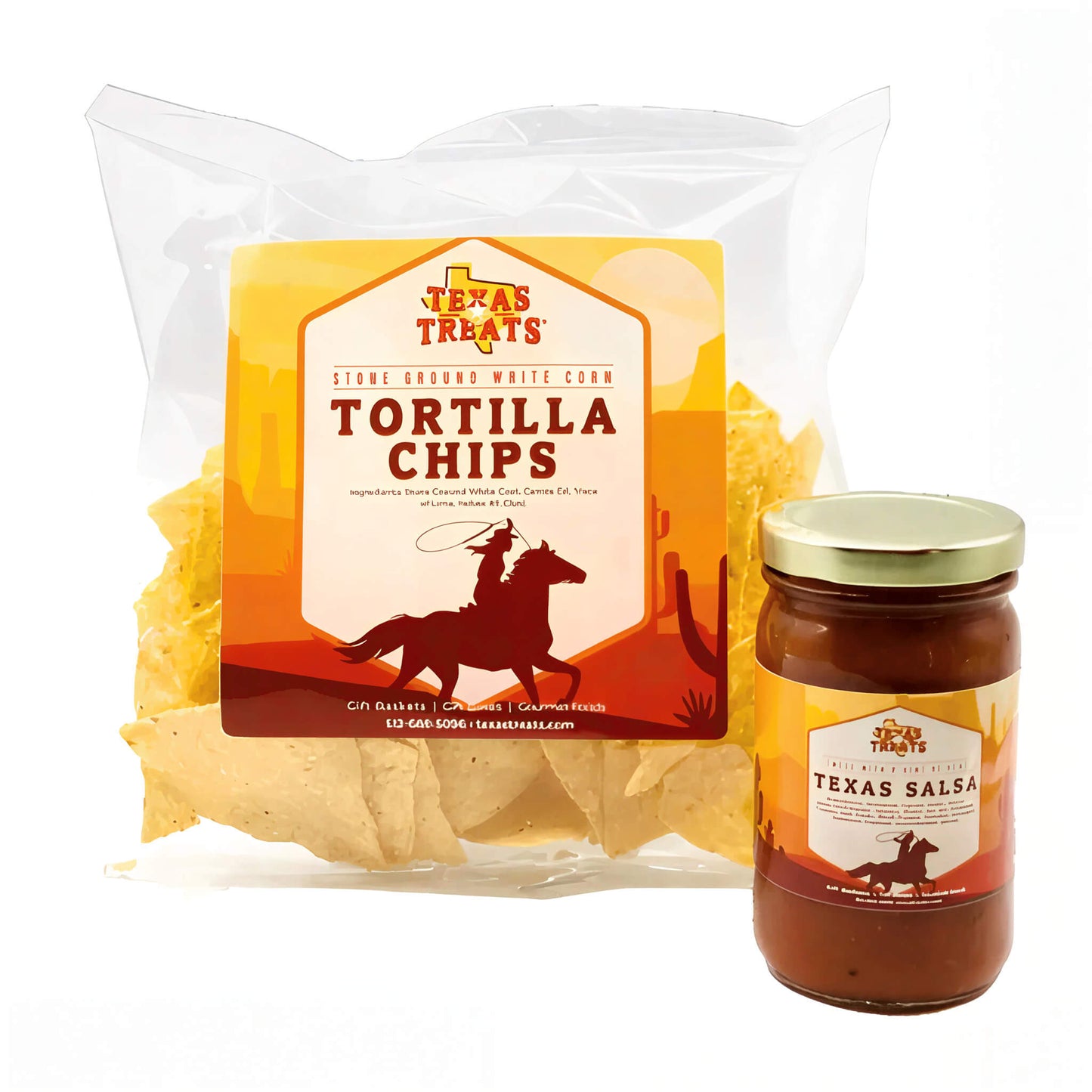 Texas salsa and corn tortilla chips- design 1
