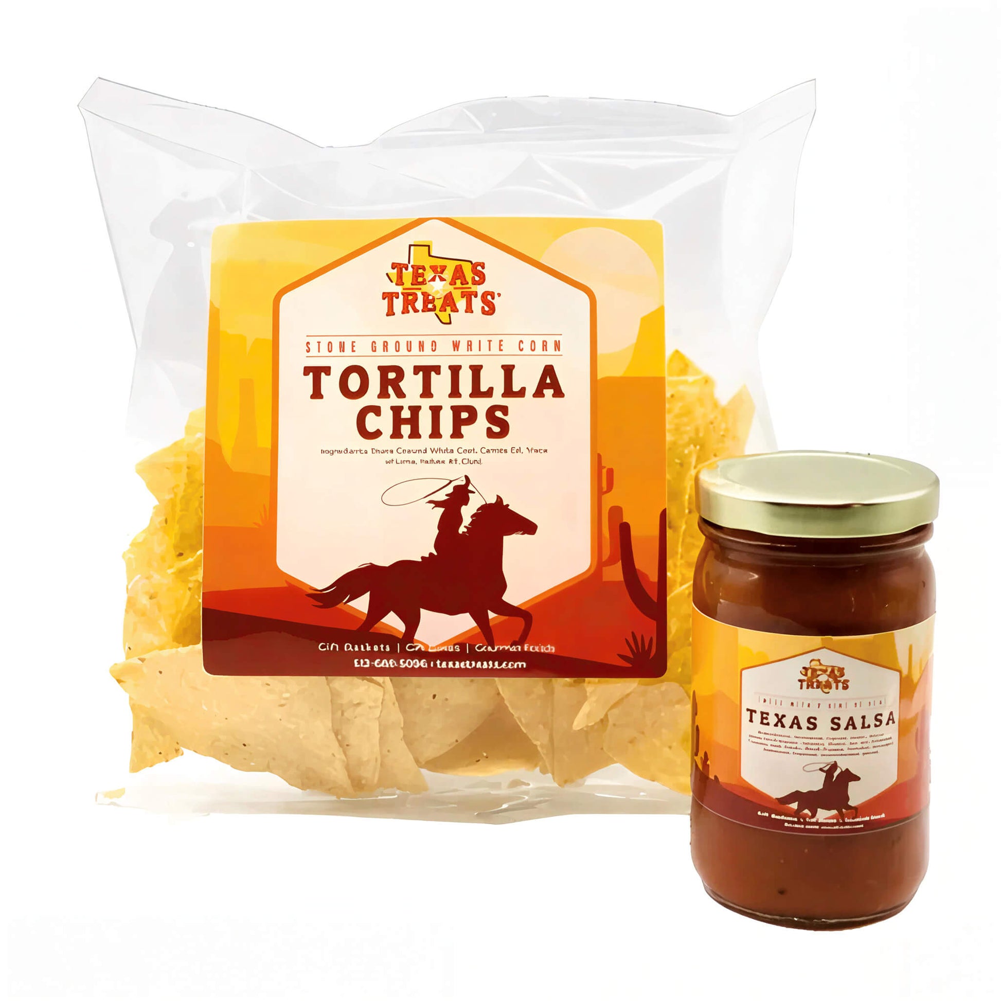 Texas salsa and corn tortilla chips- design 1
