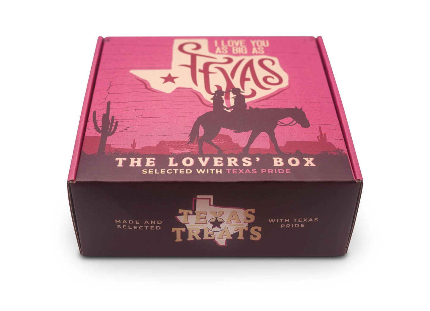 Texas Treats' Lovers box – available for personal and corporate gifting.
