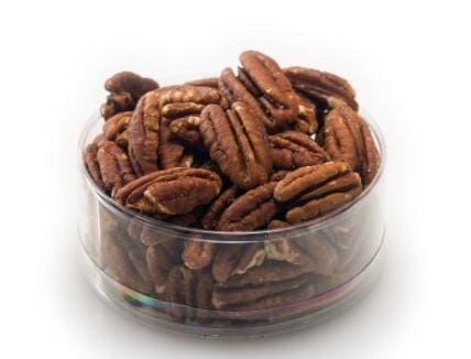 Close-up of Texas Treats' sugar cinnamon pecans.