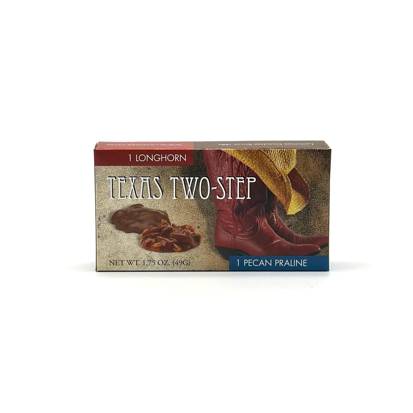 Lammes Texas Two - Step Longhorn and Pecan Praline Chocolates - Texas Treats