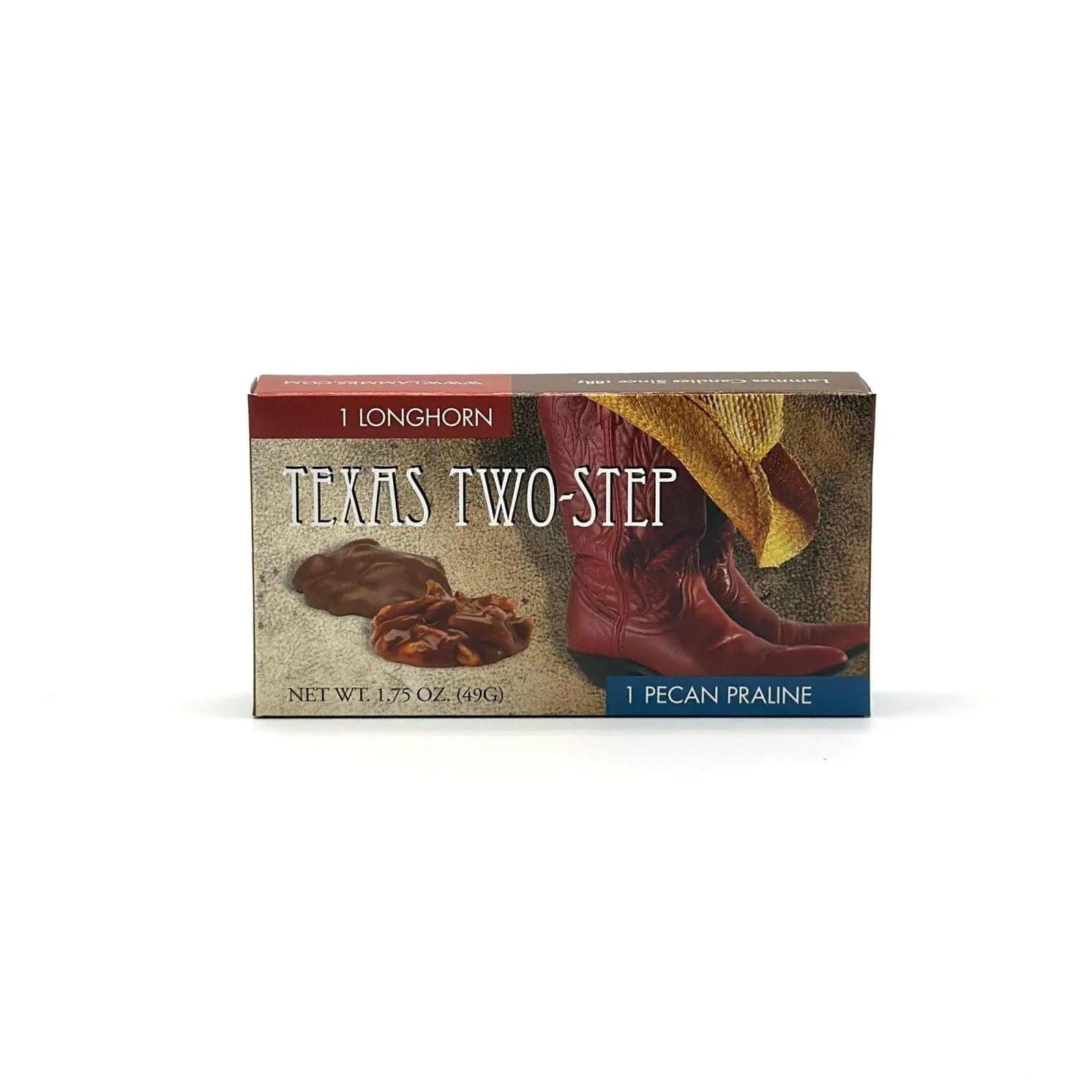 Lammes Texas Two - Step Longhorn and Pecan Praline Chocolates - Texas Treats