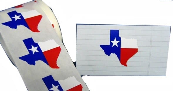 Texas-Shaped Sticker-10 set