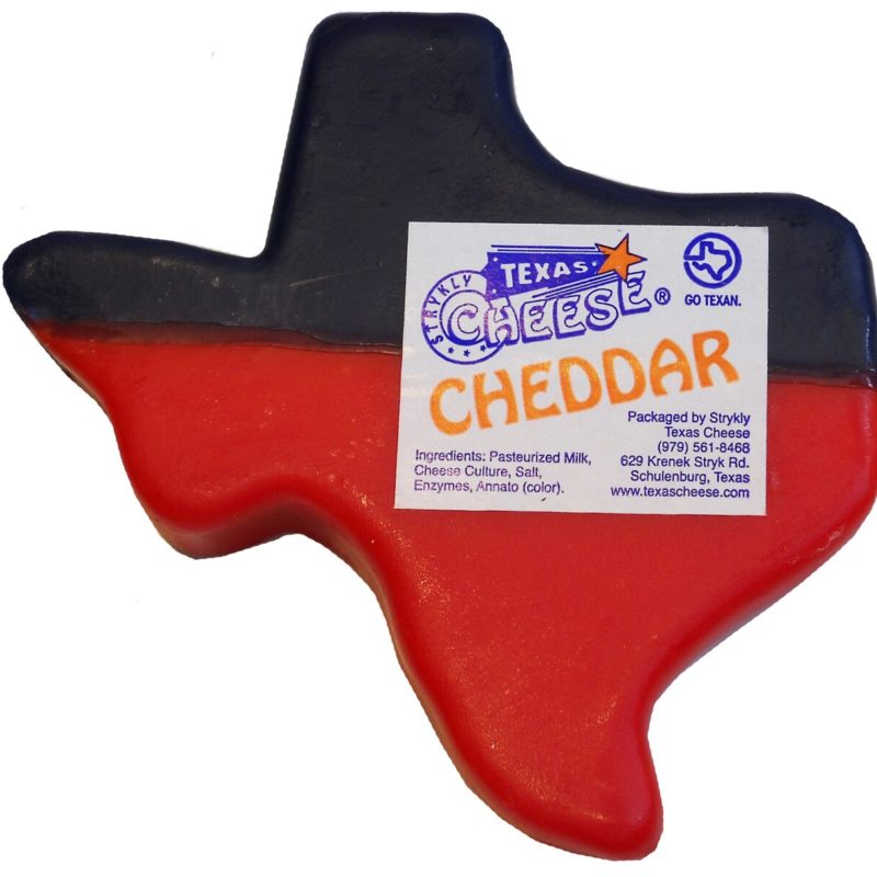 Texas shaped Cheddar Cheese