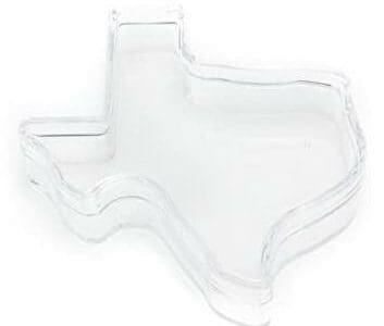 Texas Shaped Plastic Container 6.5 x 6.5 x 1.75